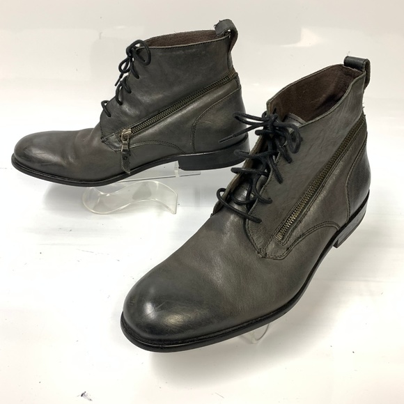 john varvatos star b side zip leather boot